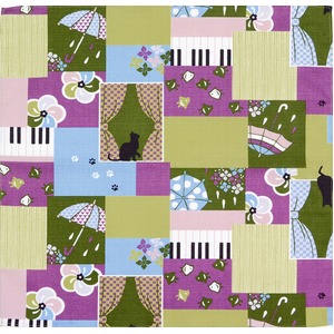 ｃｏｃｏ&minus;ｃｌｏｔｈ小風呂敷　Ｃａｔ　紫