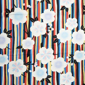 coco−cloth小風呂敷 縞桜 赤