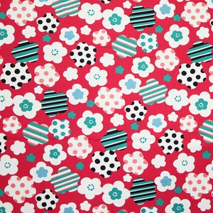 ｃｏｃｏ&minus;ｃｌｏｔｈ小風呂敷　ポップ梅　赤