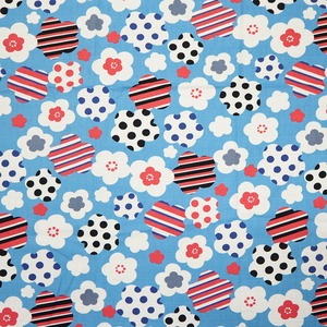 ｃｏｃｏ&minus;ｃｌｏｔｈ小風呂敷　ポップ梅　ブルー