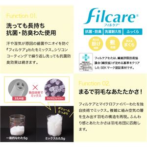 OFUTON LIFE fuuka 保温抗菌防臭ダニ0 布団4点セット ダブル オフホワイト