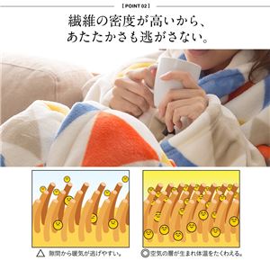 mofua プレミアムマイクロファイバー着る毛布（ガウンタイプ） フラッグ柄 フリー オレンジ