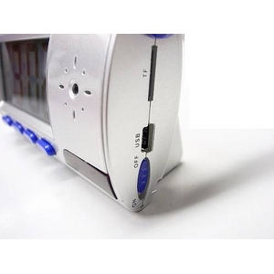 置き時計型ビデオカメラ 選べる3色!「ClockCamera レッド」 会議や防犯に