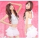 可愛いスカート　銀色のセクシーランジェリー上下セット＆Tバック