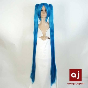 耐熱高級繊維 コスプレに欠かせないカラーウィッグ COSPLAY T ブルー