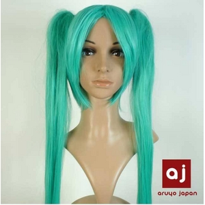 耐熱高級繊維 コスプレに欠かせないカラーウィッグ COSPLAY T 薄グリーン