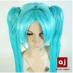 耐熱高級繊維 コスプレに欠かせないカラーウィッグ COSPLAY T 水色