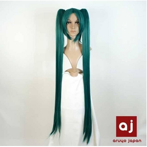 耐熱高級繊維 コスプレに欠かせないカラーウィッグ COSPLAY T 濃いグリーン