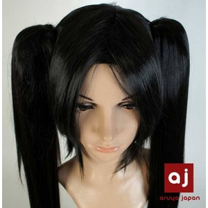 耐熱高級繊維 コスプレに欠かせないカラーウィッグ COSPLAY T ブラック