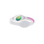 【日本正規品】POWER BALANCE パワーバランス シリコン・ブレスレット（クリア/ピンク M）