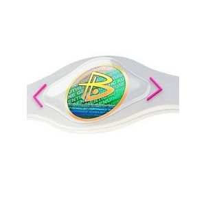【日本正規品】POWER BALANCE パワーバランス シリコン・ブレスレット(クリア/ピンク M)
