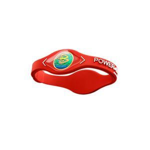日本正規品】POWER BALANCE（パワーバランス） シリコン・ブレスレット（レッド/ホワイト Mサイズ)