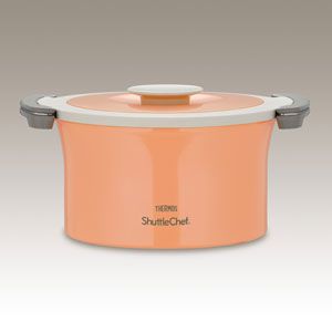 Thermos（サーモス）  【IH対応】 真空保温調理器 20cm浅型 キャロットTHERMOS シャトルシェフ KBE3000-CA