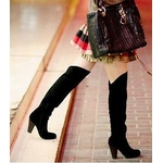 選べる4色♪ニーハイブーツ ブラック 【39】