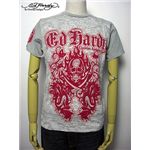 ed hardyiGhn[fB[j YTVc Two Swords Skull & Snakes Light Grey L