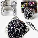 ed hardy（エドハーディー） アクセサリー ブレスレット バングル PIDER WEB ROSE ローズ EHCF0015SS