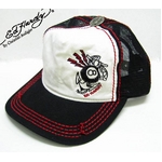 Ed Hardy（エドハーディー） キャップ BASIC EMBROIDERY CAP/ EIGHTBALL ANCHOR エイトボール アンカー/ 刺繍 ベーシック/ ダメージ加工/ ホワイト【A0O0HAMX】の詳細ページへ