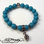 ED HARDY（エドハーディー） アクセサリー ジュエリー ターコイズ ビーズブレスレット 数珠 【チャーム：スカル】【EHBSS53】の詳細ページへ