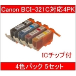 yCanonΉzBCI-321BK/C/M/YiIC`bvtj ݊CNJ[gbW 4FpbN y5Zbgz