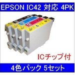yEPSONΉzIC42-BK/C/M/Y (IC`bvt)݊CNJ[gbW 4FpbN y5Zbgz