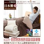 NEW東洋紡フィルハーモニー 抗菌防臭防ダニ吸汗加工ふかふか寝具 8点セット（TK） ダブル ブラック×シルバー