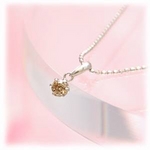 シャンパンカラーダイヤモンド0.1ct ペンダント