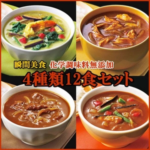 フリーズドライカレー 瞬間美食 4種12食セット