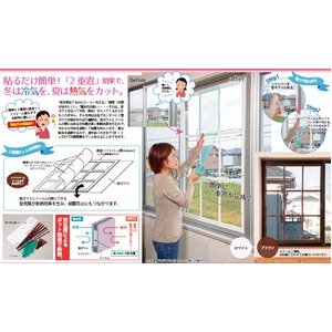 ＜通年対応＞断熱・結露防止２重飾り窓キット ホワイト