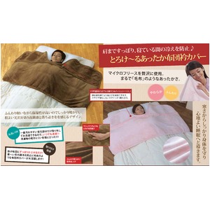 とろけ〜る 毛布のような布団衿カバー キャメル
