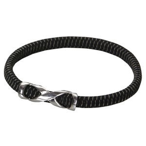 静電気除電NEWクロスプレートブレスレット　ブラック　L