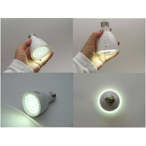 【電丸】懐中電灯にもなる充電式LED電球マジックバルブ【電球色】※40W相当(消費電力4W※口金E26/E27)