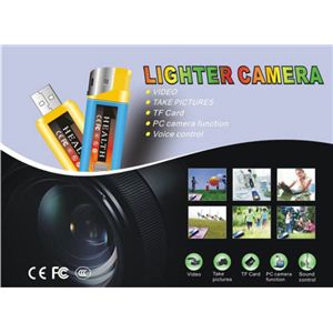 使い捨てライター型ビデオカメラ 高画質HD仕様 100円ライター型 小型カメラ SDカード16GB付