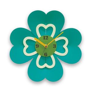 お花のかたちの壁掛け時計 Powan クローバー クローバー02 
