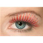 RUBIE'S（ルービーズ） MAKEUP（メイクアップ） コスプレ用メイク用品 Hologram Eyelashes - Red（ホログラム アイラッシュ レッド）
