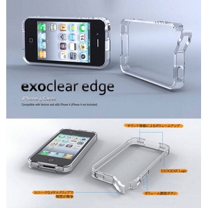 ◆iPhone4S / iPhone4  バンパーケース exoclear edge （エクソクリア エッジ） Clear