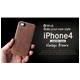 ��iPhone4S / iPhone4 �Ή��P�[�X���� Vintage Brown Bar