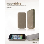 iPhone4S / iPhone4 対応ケース E`stime Folder 本革 Jazz Gray