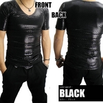 Luxury Black�i���O�W���A���[�u���b�N�j �V���C�j�[���H V�l�b�NT�V���c BLK�i�u���b�N�j M�T�C�Y