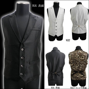 Luxury Black(ラグジュアリーブラック) ノッチ衿シャイニードレスジレ BLK(ブラック) Mサイズ