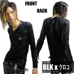 Luxury Black（ラグジュアリーブラック） メタルプレートネーム総柄シャイニーロンTee クロコ Fサイズの詳細ページへ