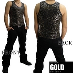 Luxury Black（ラグジュアリーブラック） スターUネックタンクトップ GLD（ゴールド） Mサイズ