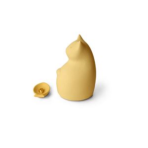 Cocolino(コッコリーノ) ミーチョB イエロー/ハートチャーム:レッド (猫 ペット仏壇 骨壺)