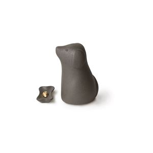 Cocolino(コッコリーノ) ワンチョB ブラック/ハートチャーム：ネイビーブルー (犬 ペット仏壇 骨壺)