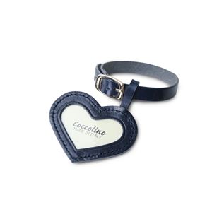 Cocolino(コッコリーノ) ワンチョB キャメル/ハートチャーム:ネイビーブルー (犬 ペット仏壇 骨壺)