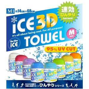 ICE 3D TOWEL（アイス3Dタオル） Mサイズ ブルー 2枚組