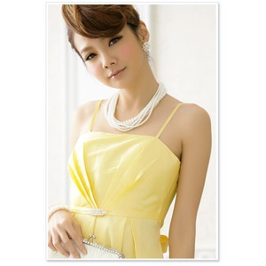 大きいサイズ☆キラキララインストーンで華やかに♪上品清楚なパーティードレス☆イベント/パーティ☆ K9511 ピンク 3L