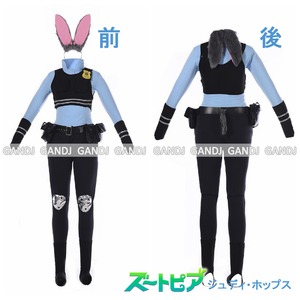 【ズートピア ジュディ/ ジュディ・ホップス 11点セット/警察服/コスチューム/婦警/婦人警官/ポリスワンピース/バニーガール/制服/ハロウィン/クリスマス/イベント/仮装/舞台/パーティ/コスプレ/衣装】4246