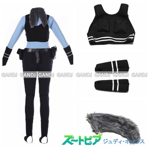 【ズートピア ジュディ/ ジュディ・ホップス 11点セット/警察服/コスチューム/婦警/婦人警官/ポリスワンピース/バニーガール/制服/ハロウィン/クリスマス/イベント/仮装/舞台/パーティ/コスプレ/衣装】4246