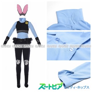 【ズートピア ジュディ/ ジュディ・ホップス 11点セット/警察服/コスチューム/婦警/婦人警官/ポリスワンピース/バニーガール/制服/ハロウィン/クリスマス/イベント/仮装/舞台/パーティ/コスプレ/衣装】4246