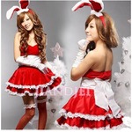 【３色ありコスプレクリスマスバニーガール/バニーガール/コスプレ/コスチューム/ハロウィン/クリスマス/イベント/パーティ/衣装/仮装】4212赤の詳細ページへ